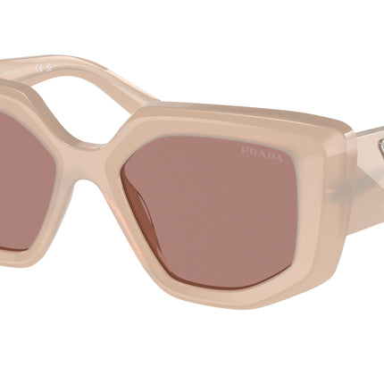 Prada PR14ZS Irregular Sunglasses  19R10D-Opal Natural 50-140-18 - Color Map Beige