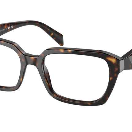 Prada PR14ZVF Irregular Eyeglasses  2AU1O1-Havana 55-145-17 - Color Map Tortoise