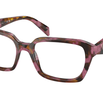 Prada PR14ZV Irregular Eyeglasses  18N1O1-Cognac Begonia Tortoise 54-145-18 - Color Map Brown