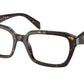 Prada PR14ZV Irregular Eyeglasses  2AU1O1-Havana 54-145-18 - Color Map Tortoise