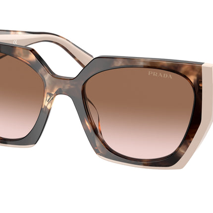 Prada PR15WSF Rectangle Sunglasses  01R0A6-Tortoise Caramel/Powder 55-140-19 - Color Map Tortoise