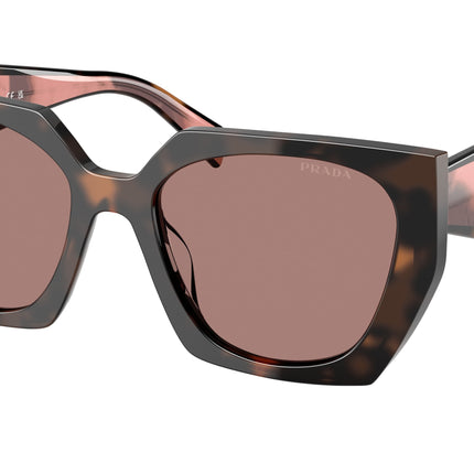 Prada PR15WSF Rectangle Sunglasses  23A60B-Mauve Tortoise 55-140-19 - Color Map Tortoise