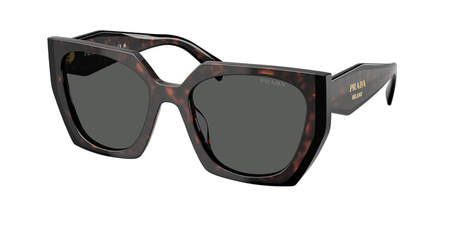 Prada PR15WSF Rectangle Sunglasses  24B40L-Root/Black 55-140-19 - Color Map Tortoise