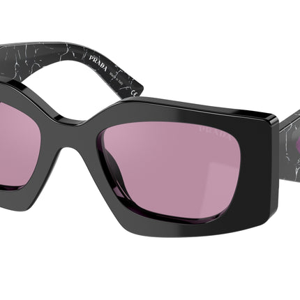 Prada PR15YS Irregular Sunglasses  1AB07Q-Black 51-140-21 - Color Map Black