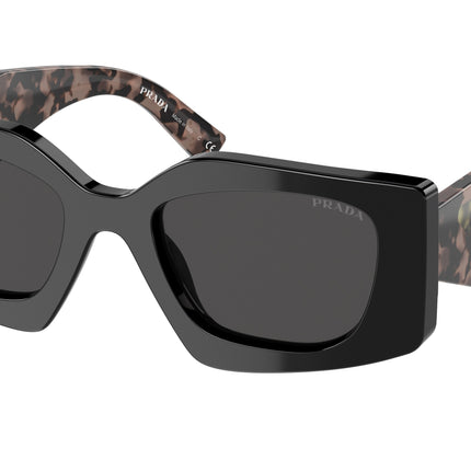 Prada PR15YS Irregular Sunglasses  1AB5S0-Black 51-140-21 - Color Map Black