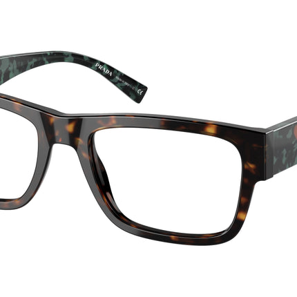 Prada PR15YVF Rectangle Eyeglasses  23B1O1-Havana 56-145-18 - Color Map Tortoise