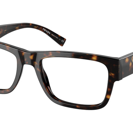 Prada PR15YV Rectangle Eyeglasses  2AU1O1-Havana 54-145-19 - Color Map Tortoise