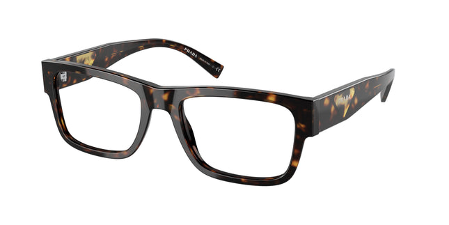 Prada PR15YV Rectangle Eyeglasses  2AU1O1-Havana 54-145-19 - Color Map Tortoise