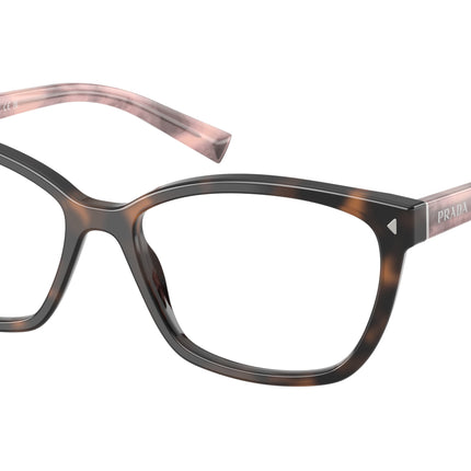 Prada PR15ZV Rectangle Eyeglasses  23A1O1-Mauve Tortoise 55-145-16 - Color Map Tortoise
