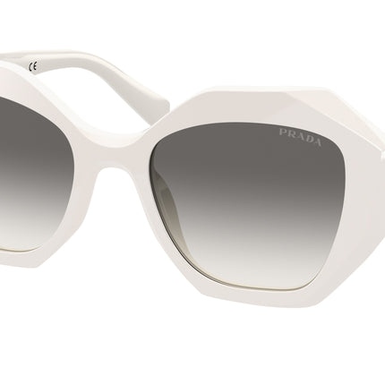 Prada PR16WS Irregular Sunglasses  142130-Talc 53-145-20 - Color Map White