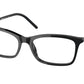 Prada PR16WV Rectangle Eyeglasses  1AB1O1-Black 54-140-17 - Color Map Black