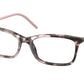 Prada PR16WV Rectangle Eyeglasses  ROJ1O1-Orchid Tortoise 52-140-17 - Color Map Tortoise