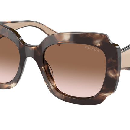 Prada PR16YS Irregular Sunglasses  01R0A6-Havana 52-140-19 - Color Map Tortoise