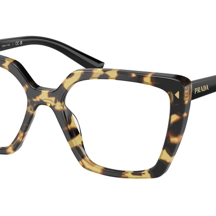 Prada PR16ZV Square Eyeglasses  7S01O1-Black 53-145-17 - Color Map Black