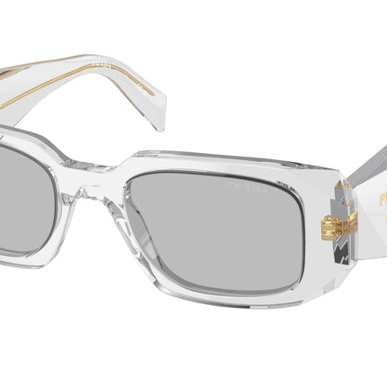 Prada PR17WSF Rectangle Sunglasses  12R30B-Transparent Grey 51-145-20 - Color Map Grey