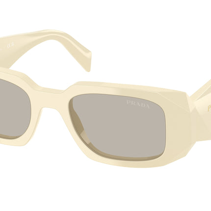 Prada PR17WSF Rectangle Sunglasses  21D5J2-White Milk 51-145-20 - Color Map White