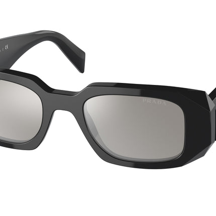 Prada PR17WS Rectangle Sunglasses  1AB2B0-Black 49-145-20 - Color Map Black