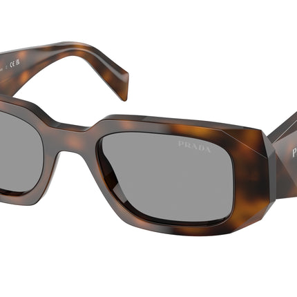 Prada PR17WS Rectangle Sunglasses  20D50Q-Juniper Tortoise 49-145-20 - Color Map Havana