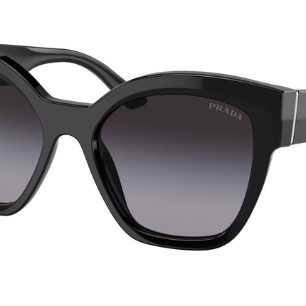 Prada PR17ZS Square Sunglasses  1AB09S-Black 54-140-18 - Color Map Black