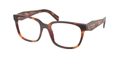 Prada PR17ZVF Rectangle Eyeglasses  22A1O1-Poppy Tortoise 55-140-17 - Color Map Tortoise