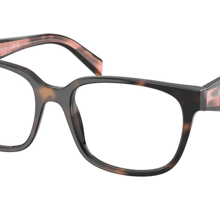 Prada PR17ZV Rectangle Eyeglasses  23A1O1-Mauve Tortoise 54-140-18 - Color Map Tortoise
