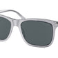Prada PR18WS Rectangle Sunglasses  U430A9-Grey Crystal 56-150-18 - Color Map Grey