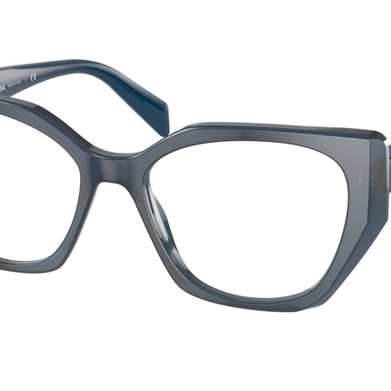 Prada PR18WV Irregular Eyeglasses  08Q1O1-Blue Crystal 54-145-17 - Color Map Blue