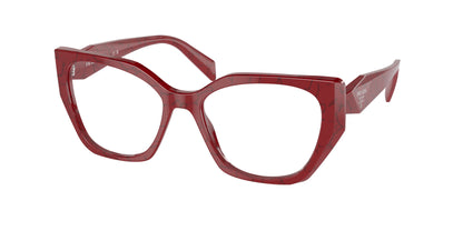 Prada PR18WV Irregular Eyeglasses  15D1O1-Etruscan Marble 52-145-17 - Color Map Red