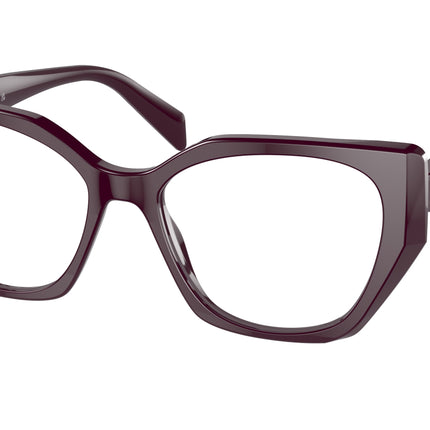Prada PR18WV Irregular Eyeglasses  VIY1O1-Garnet 54-145-17 - Color Map Violet