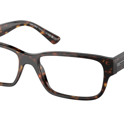 Prada PR18ZVF Pillow Eyeglasses  2AU1O1-Havana 57-140-16 - Color Map Tortoise
