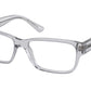 Prada PR18ZVF Pillow Eyeglasses  U431O1-Crystal Grey 57-140-16 - Color Map Grey