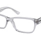 Prada PR18ZV Pillow Eyeglasses  U431O1-Crystal Grey 56-140-17 - Color Map Grey