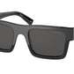 Prada PR19WSF Rectangle Sunglasses  1AB5S0-Black 52-145-20 - Color Map Black