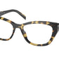 Prada PR19WV Cat Eye Eyeglasses  7S01O1-Tartaruga Media 53-140-17 - Color Map Tortoise