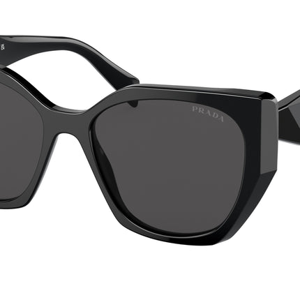 Prada PR19ZSF Pillow Sunglasses  1AB5S0-Black 56-145-16 - Color Map Black