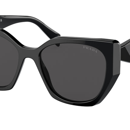 Prada PR19ZS Pillow Sunglasses  1AB5S0-Black 55-145-17 - Color Map Black