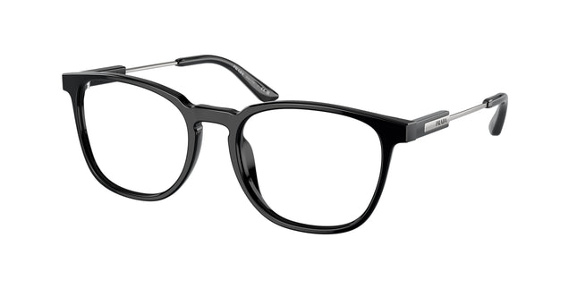 Prada PR19ZVF Pillow Eyeglasses  1AB1O1-Black 54-140-18 - Color Map Black