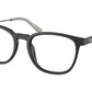 Prada PR19ZVF Pillow Eyeglasses  1BO1O1-Matte Black 54-140-18 - Color Map Black