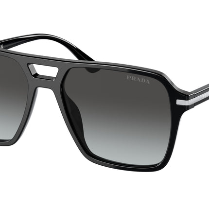 Prada PR20YS Pilot Sunglasses  1AB06T-Black 55-150-17 - Color Map Black