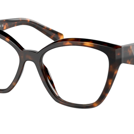 Prada PR20ZVF Irregular Eyeglasses  14L1O1-Honey Tortoise 56-145-16 - Color Map Tortoise