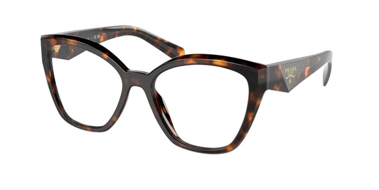 Prada PR20ZVF Irregular Eyeglasses  14L1O1-Honey Tortoise 56-145-16 - Color Map Tortoise