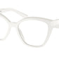 Prada PR20ZVF Irregular Eyeglasses  17K1O1-Black/White 56-145-16 - Color Map Black