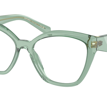 Prada PR20ZV Irregular Eyeglasses  11R1O1-Transparent Sage 52-145-17 - Color Map Green