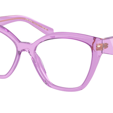 Prada PR20ZV Irregular Eyeglasses  13R1O1-Transparent Amethyst 54-145-17 - Color Map Violet