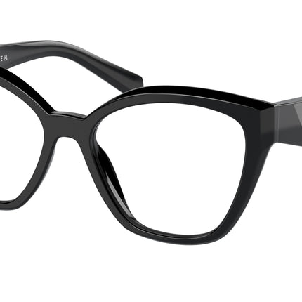 Prada PR20ZV Irregular Eyeglasses  16K1O1-Black 54-145-17 - Color Map Black