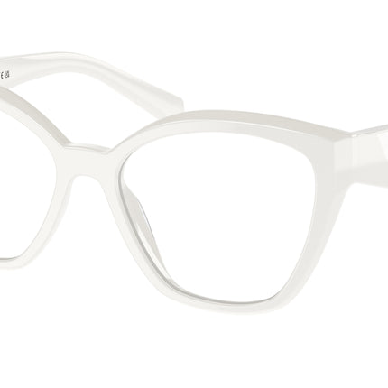 Prada PR20ZV Irregular Eyeglasses  17K1O1-Black/White 52-145-17 - Color Map Black