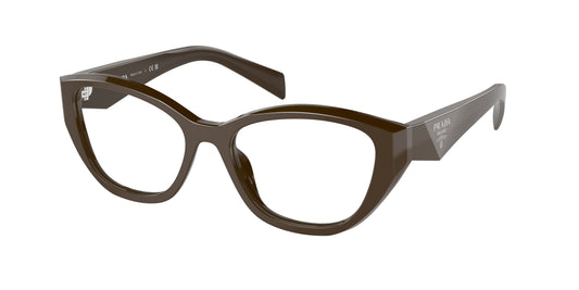 Prada PR21ZVF Irregular Eyeglasses  15L1O1-Loden 55-145-16 - Color Map Brown