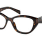 Prada PR21ZVF Irregular Eyeglasses  19J1O1-Tortoise 55-145-16 - Color Map Tortoise