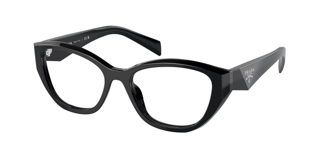 Prada PR21ZV Irregular Eyeglasses  16K1O1-Black 53-145-17 - Color Map Black