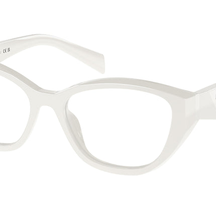 Prada PR21ZV Irregular Eyeglasses  17K1O1-Black/White 51-145-17 - Color Map Black